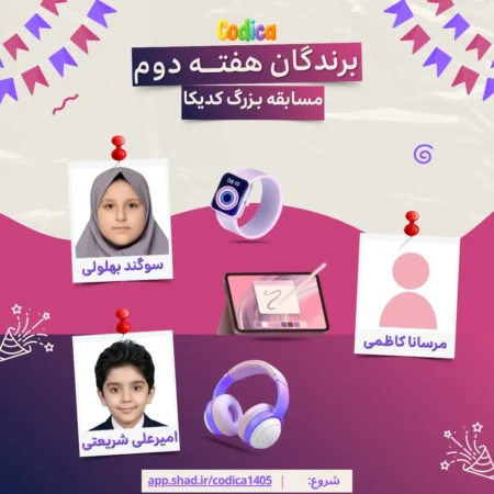 برندگان هفته دوم مسابقه بزرگ کدیکا